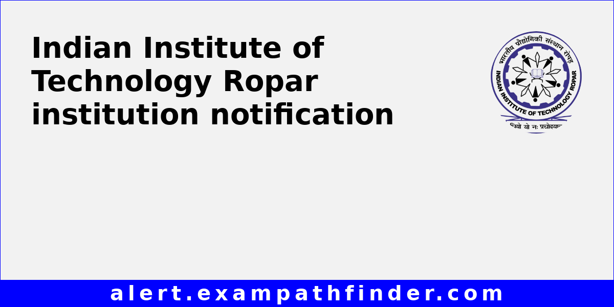 indian institute of technology–ropar